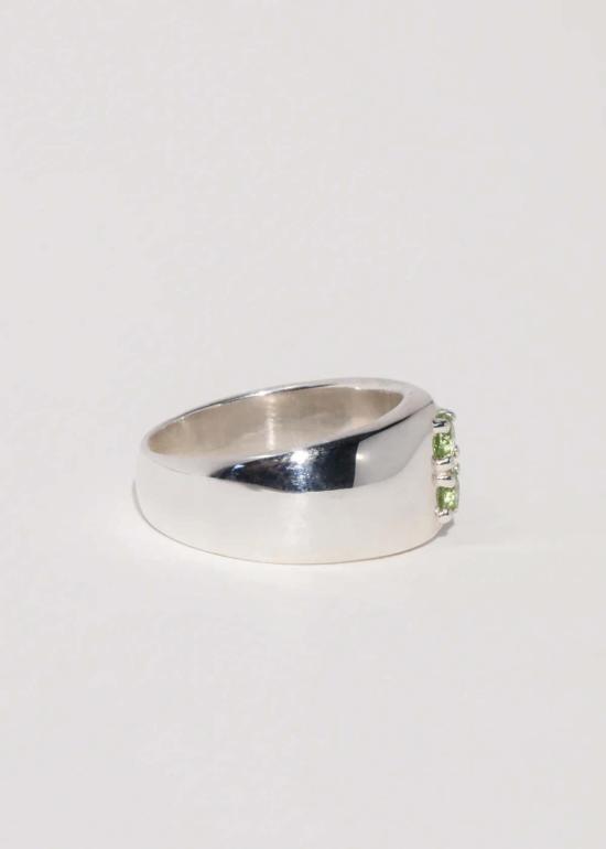  몬도 몬도 반지 라디오 링 스털링 실버/페리도트 - MONDO MONDO