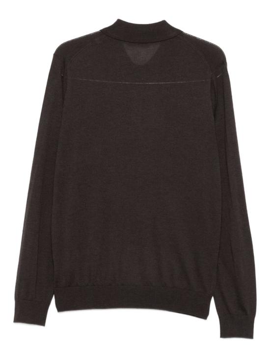 25FW 꼬르넬리아니 폴로 티셔츠 26M5392625129 030 Marrone scuro - CORNELIANI