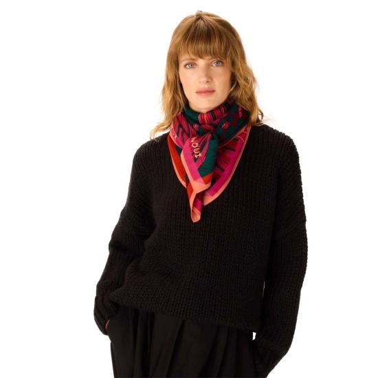  이누이 에디션 머플러/스카프 스퀘어 100 스트롬볼리 스카프 핑크/로즈 - INOUI EDITION