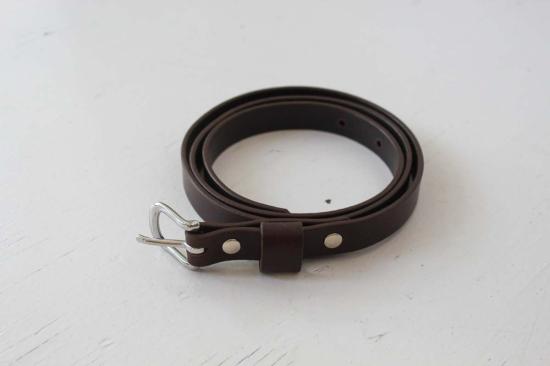  코울리 스튜디오 레귤러 벨트 콜리 스튜디오 얇은 가죽  초콜릿 - CAWLEY STUDIO