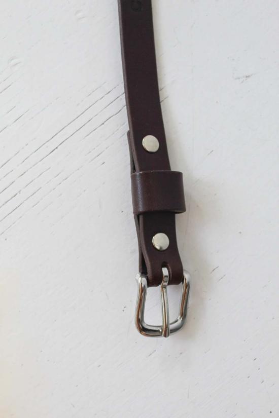  코울리 스튜디오 레귤러 벨트 콜리 스튜디오 얇은 가죽  초콜릿 - CAWLEY STUDIO