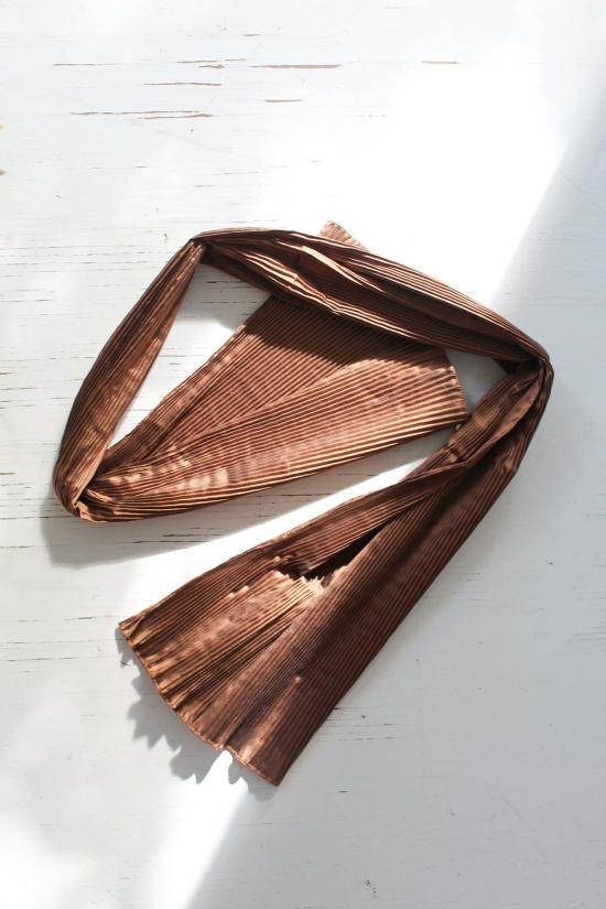  코울리 스튜디오 머플러/스카프 콜리 스튜디오 실크 듀피온 플리츠 스카프 시나몬