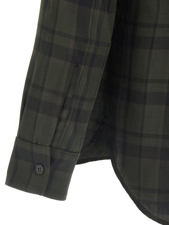 25FW 생로랑 긴팔 셔츠 838702Y33IB2861 Green - SAINT LAURENT