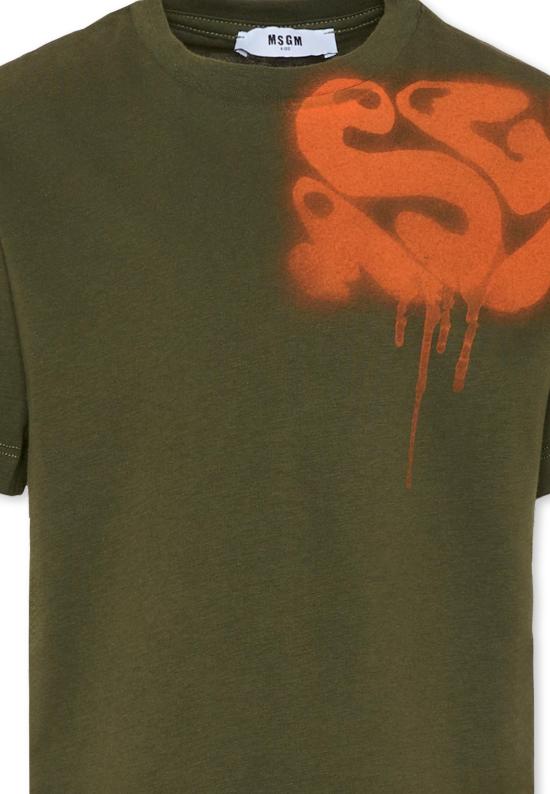 25FW [키즈] 엠에스지엠 티셔츠 F5MSJBTH301 082 GREEN - MSGM