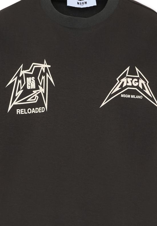 25FW [키즈] 엠에스지엠 티셔츠 F5MSJGTH267 MS040 BLACK - MSGM