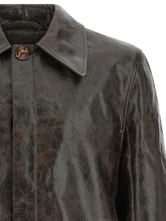 25FW 세퍼 가죽 자켓 MFW25KEANECOATEDDARKTECH Brown - SEFR