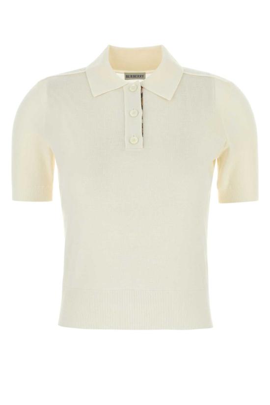25FW 버버리 울 폴로 셔츠 8112168 B7078 CHALK