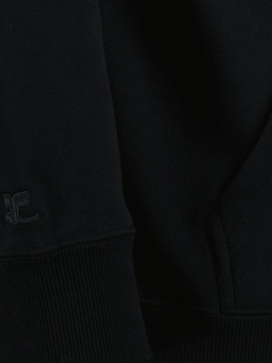 25FW 쿠레쥬 후드 티셔츠 325JHO042JS0234 9999 BLACK - COURREGES