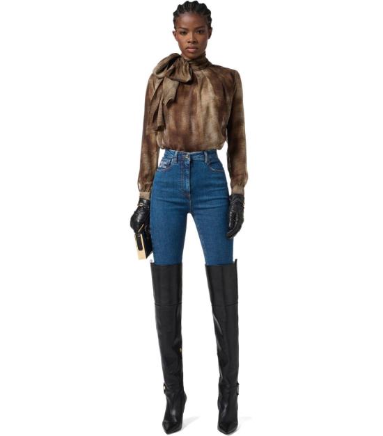 25FW 엘리자베타프랜치 블라우스 CA12857E2 EL1 40 Brown - ELISABETTA FRANCHI