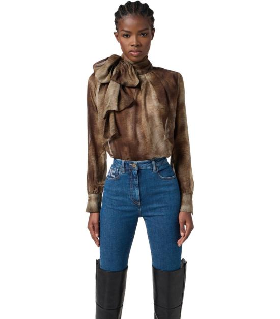 25FW 엘리자베타프랜치 블라우스 CA12857E2 EL1 40 Brown - ELISABETTA FRANCHI