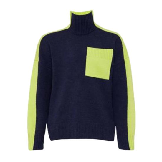 25SS JW앤더슨 스웨터 KW1308 YN0367 064 NAVY ELECTRIC LIME