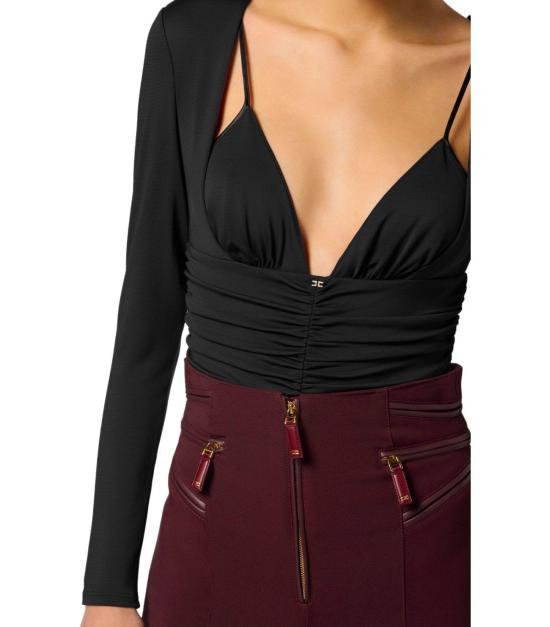 25FW 엘리자베타프랜치 바디수트 티셔츠 BO00356E2 110 38 Black - ELISABETTA FRANCHI