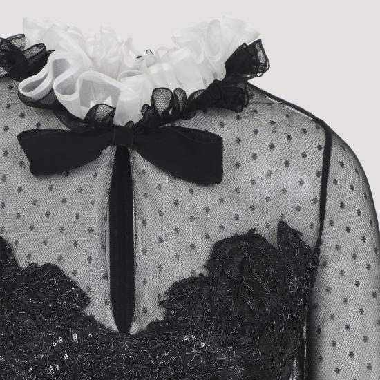 25FW 지암바티스타 발리 숏 원피스 25FWSVTE5007 84BIS 9999 Black - GIAMBATTISTA VALLI