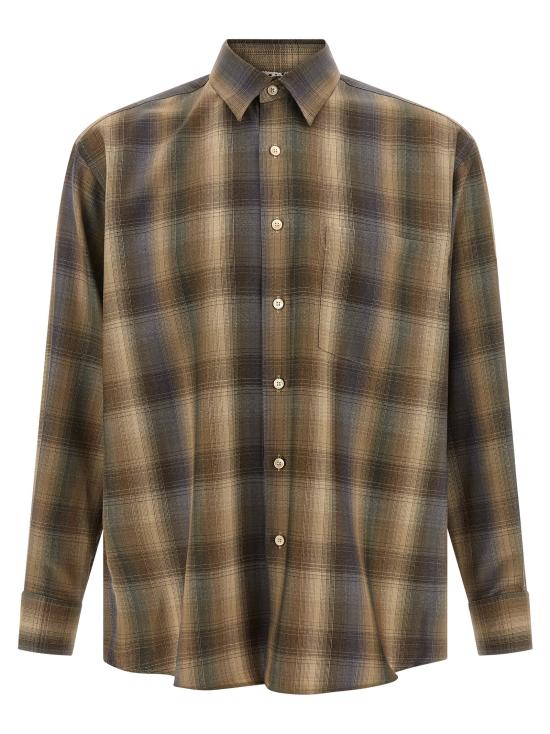 25FW 오라리 긴팔 셔츠 A25AS01LC BROWN BLUE CHECK DOM