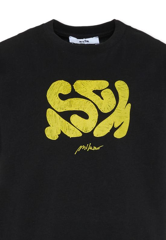 25FW [키즈] 엠에스지엠 티셔츠 F5MSJBTH218 110 BLACK - MSGM