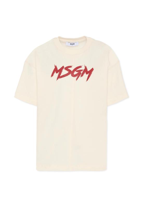 25FW [키즈] 엠에스지엠 티셔츠 F5MSJUTH050 013 IVORY