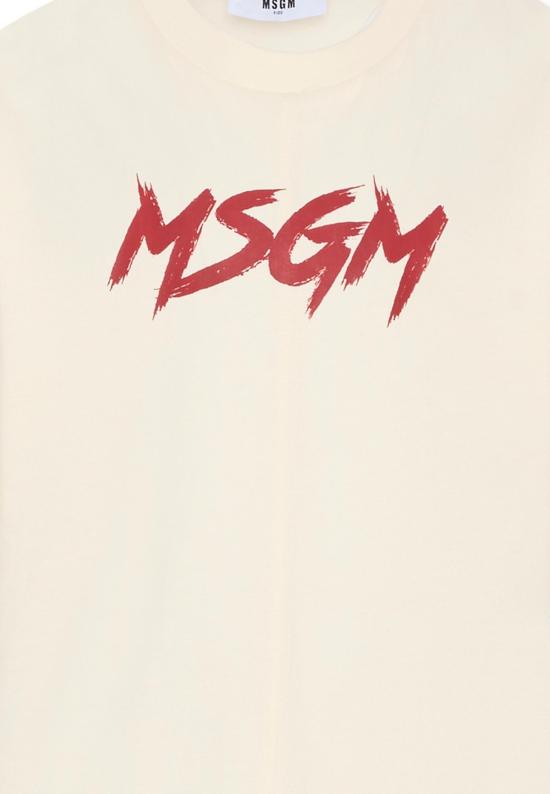 25FW [키즈] 엠에스지엠 티셔츠 F5MSJUTH050 013 IVORY - MSGM