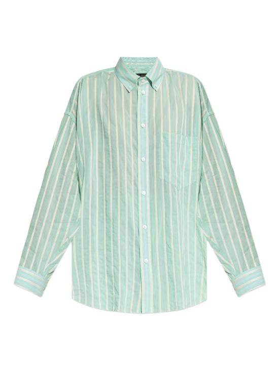 25FW 발렌시아가 셔츠 847151 TSM033048 Green white