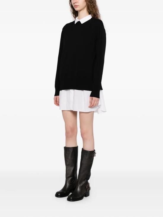 25FW 사카이 스웨터 2508169 BLACK OFF WHITE 004 - SACAI