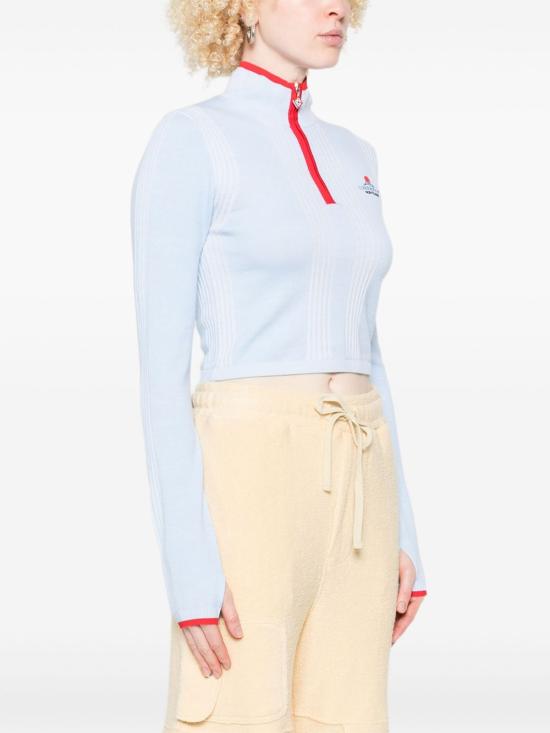 25FW 카사블랑카 스웨터 KW 101901 Blue - CASABLANCA