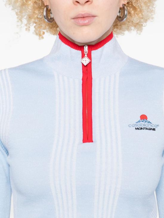 25FW 카사블랑카 스웨터 KW 101901 Blue - CASABLANCA