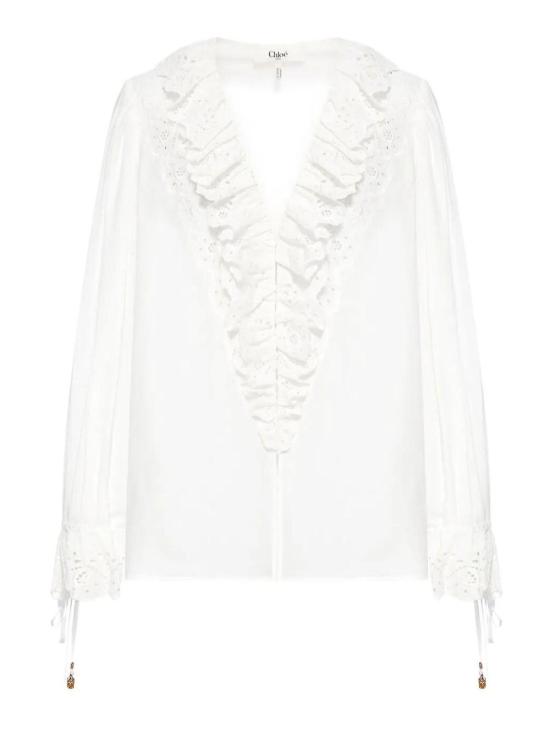  끌로에 블라우스 CH25AHT45699107 White