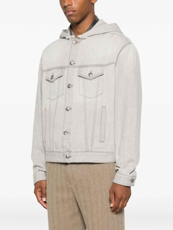  팜앤젤스 자켓 PMYE05CF25DEN0010508 Grey - PALM ANGELS