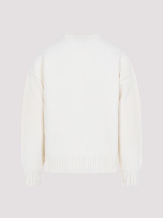 25FW 아미 빅 하트 울 크루넥 스웨터 UKS838018151 White - AMI