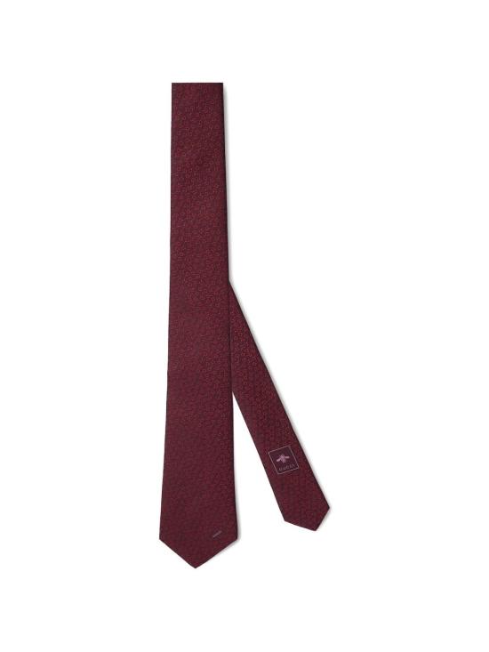 25FW 구찌 실크 자카드 타이 848551 4E0096100 Bordeaux - GUCCI