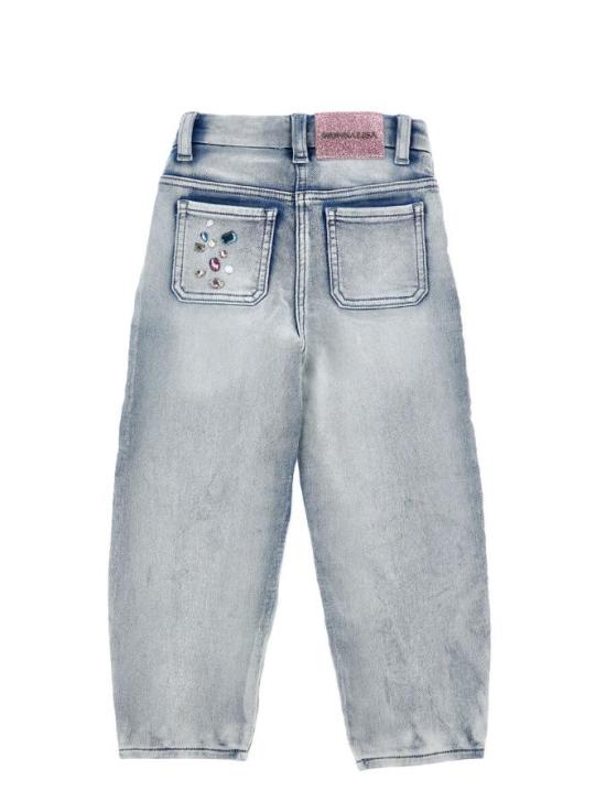 25FW [키즈] 모나리자 진 19F403 6042 0062 Blue - MONNALISA