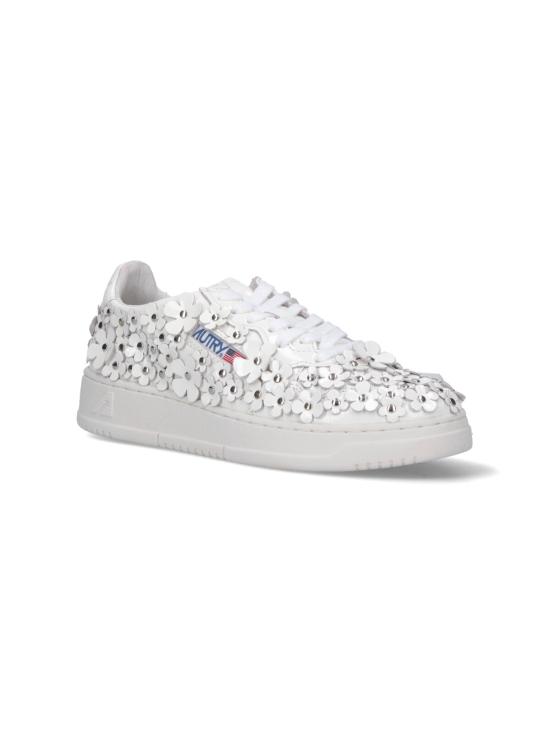 25FW 오트리 메달리스트 로우 레더 스니커즈 AULW PW02 White - AUTRY
