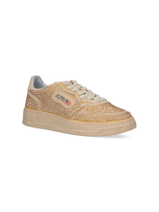 25FW 오트리 메달리스트 로우 레더 스니커즈 AULW NA03 Beige - AUTRY