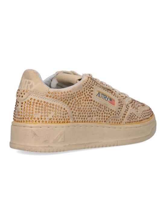 25FW 오트리 메달리스트 로우 레더 스니커즈 AULW NA03 Beige - AUTRY