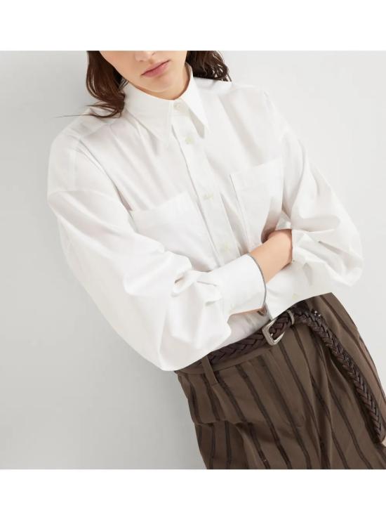 25FW 브루넬로 쿠치넬리 셔츠 M0091NL496C159 White - BRUNELLO CUCINELLI