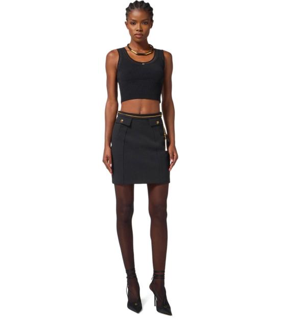 25FW 엘리자베타프랜치 숏 스커트 GO14857E2 110 38 Black - ELISABETTA FRANCHI