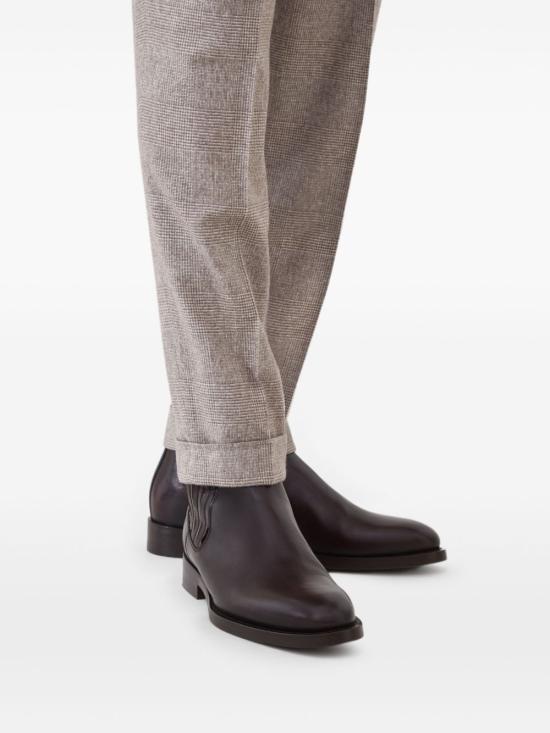 25FW 브루넬로 쿠치넬리 부츠 MZUODEV740 C4235 Marrone scuro - BRUNELLO CUCINELLI