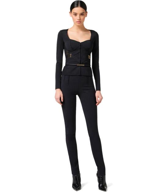 25FW 엘리자베타프랜치 긴팔 티셔츠 GI16056E2 110 38 Black - ELISABETTA FRANCHI