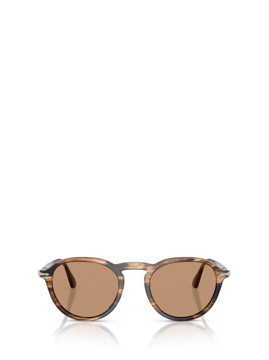 26FW 페르솔 선글라스 PO3383S 123653 STRIPED BLACK GREISH BROWN