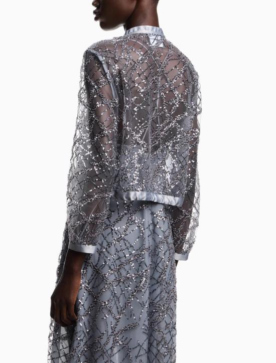 25FW 엠포리오 아르마니 숏패딩 EW001490AF10242U8045 SILVER CHIMES - EMPORIO ARMANI