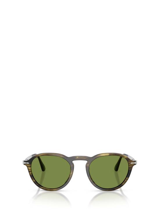 26FW 페르솔 선글라스 PO3383S 12374E STRIPED BLACK OLIVE GREEN