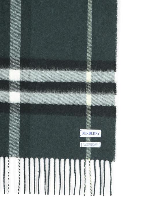 25FW 버버리 체크 캐시미어 스카프 8112629C1221 Green - BURBERRY