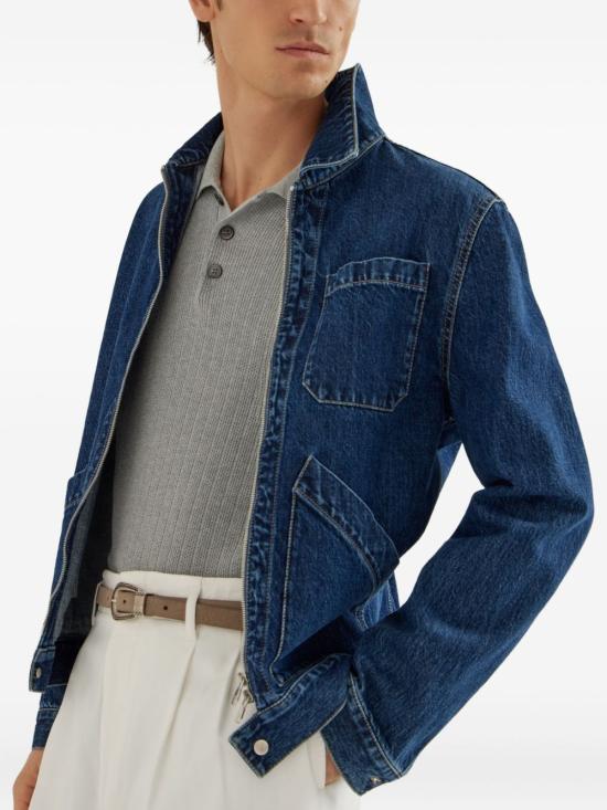 25FW 브루넬로 쿠치넬리 폴로 티셔츠 M29203535 CPS72 Light Grey - BRUNELLO CUCINELLI