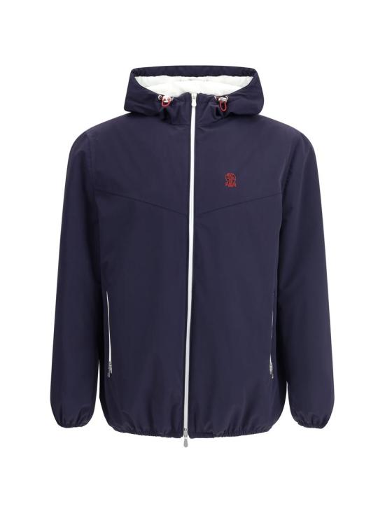 25FW 브루넬로 쿠치넬리 본디드 나일론 써모 패딩 로고 후드 자켓 MM49A7431GC1086 DOM