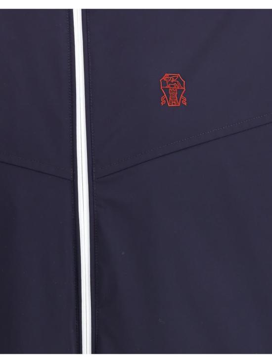 25FW 브루넬로 쿠치넬리 본디드 나일론 써모 패딩 로고 후드 자켓 MM49A7431GC1086 DOM - BRUNELLO CUCINELLI