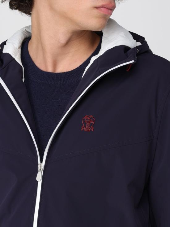 26FW 브루넬로 쿠치넬리 나일론 후디드 자켓 MM49A7431G C1086 NAVY DOM - BRUNELLO CUCINELLI