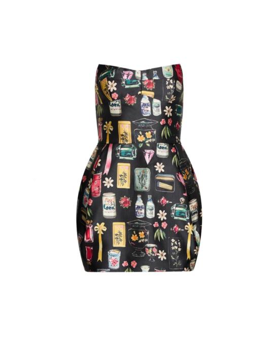  아만다 업리차드 숏 원피스 아만다 업리처드 바워리 드레스 블랙 트레저 프린트