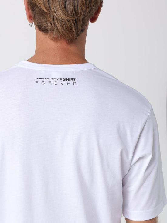 25FW 꼼데가르송 반팔 티셔츠 FZT004PER 4 White - COMME DES GARCONS