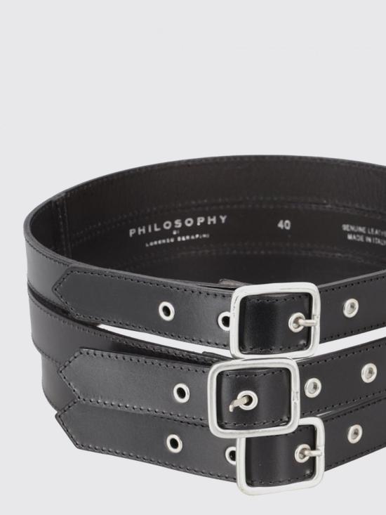 25FW 필로소피 레귤러 벨트 30025775 0555 Black - PHILOSOPHY