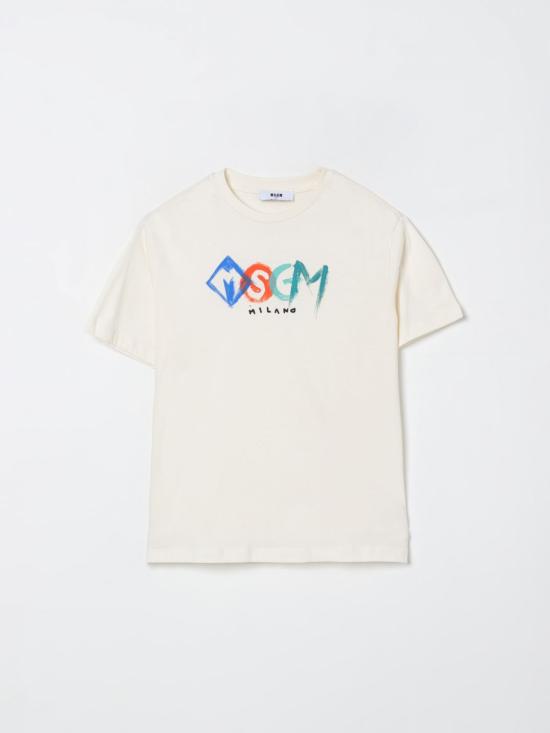 25FW [키즈] 엠에스지엠 티셔츠 F5MSJBTH249 013 Cream