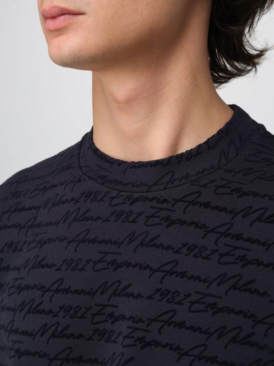25FW 엠포리오 아르마니 긴팔 티셔츠 EM002900AF10013 FB308 Blue - EMPORIO ARMANI